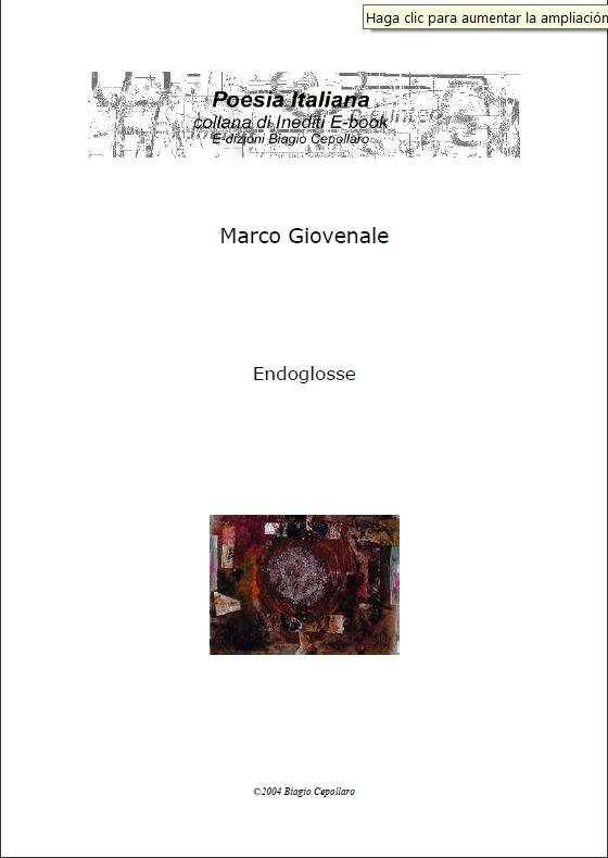 Marco Giovenale: Endoglosse