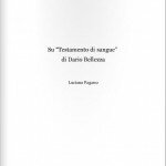 Testamento di Sangue - Dario Bellezza. Un commento di Luciano Pagano