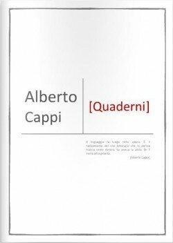 Alberto Cappi - Quaderni