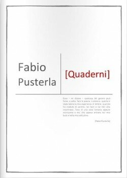 Fabio Pusterla - Quaderni